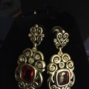 Brighton Jewelry - Brighton red stone earrings ‘bright & shine. 2” Brighton Jewelry - Brighton red stone earrings ‘bright & shine. 2”